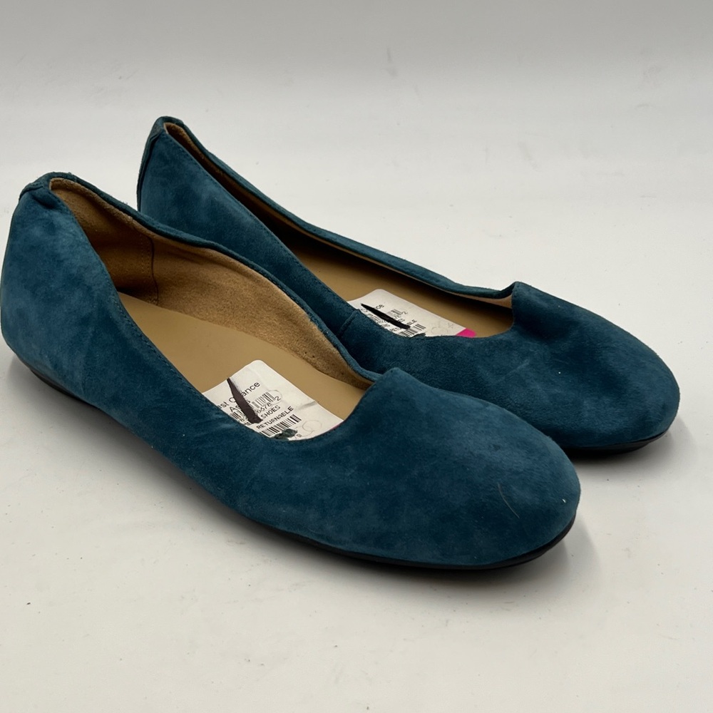 NEW Naturalizer Blue Suede Loafers Women’s [9] Slip-On Minimalist Work Flats